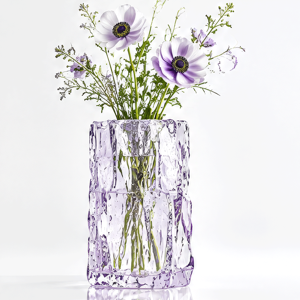 VELOQIAO® Lavender Ice Crystal Vase