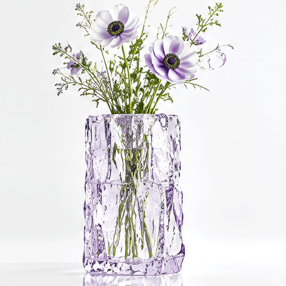VELOQIAO® Lavender Ice Crystal Vase