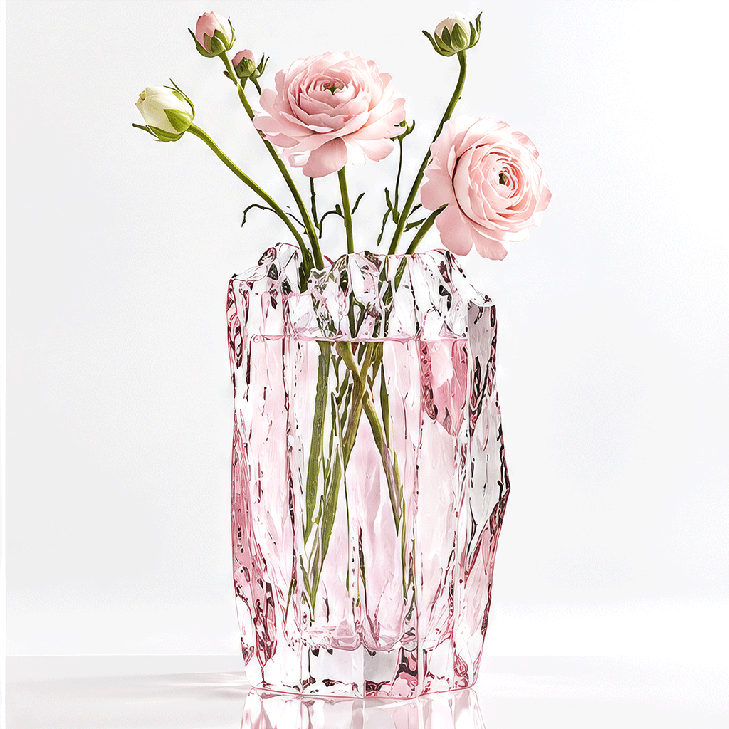 VELOQIAO® Rose Ice Crystal Vase
