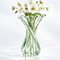 VELOQIAO Sage Twist Trumpet Flare Vase - premium crystal glass details