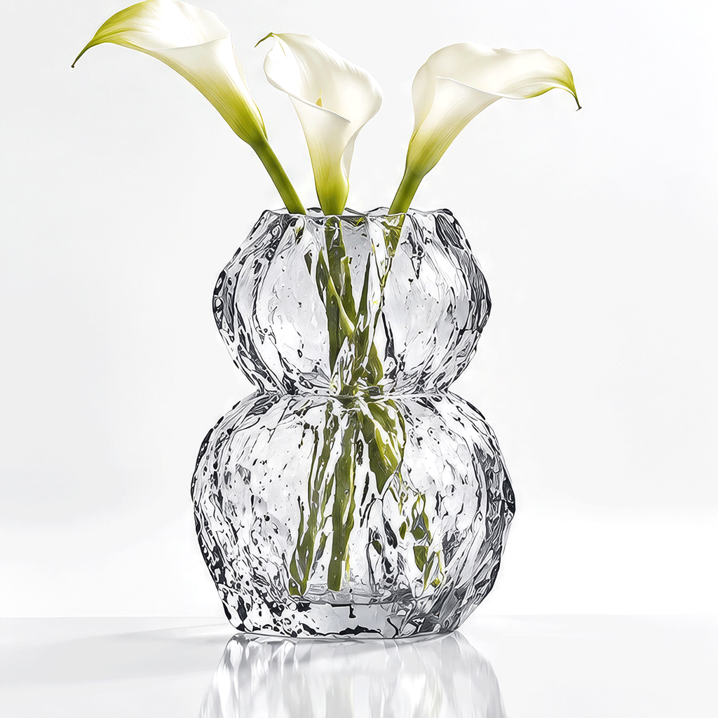 VELOQIAO® Ice Gourd Crystal Vase