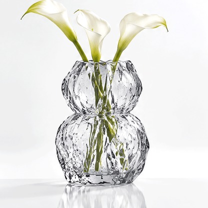 VELOQIAO® Ice Gourd Crystal Vase