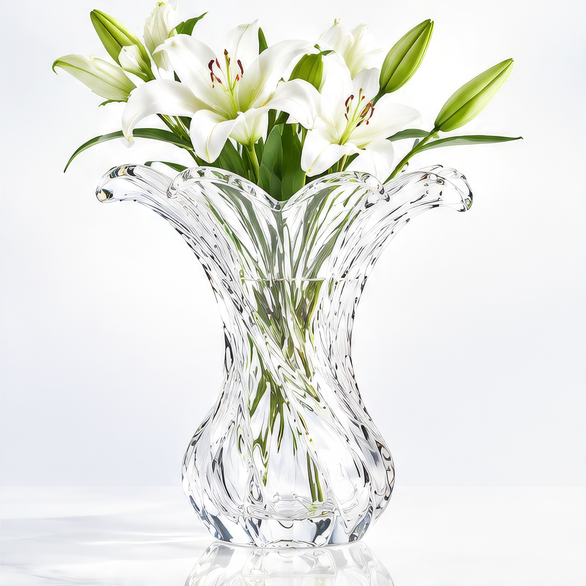 VELOQIAO® Crystal Trumpet Vase