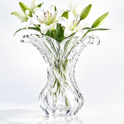 VELOQIAO® Crystal Trumpet Vase
