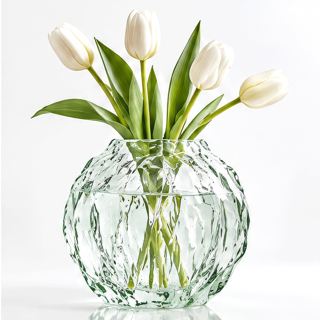 VELOQIAO® Ice Orb Crystal Vase