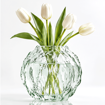 VELOQIAO® Ice Orb Crystal Vase