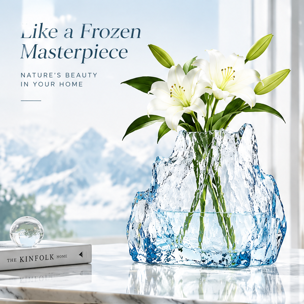 VELOQIAO® Glacier Peak Crystal Vase