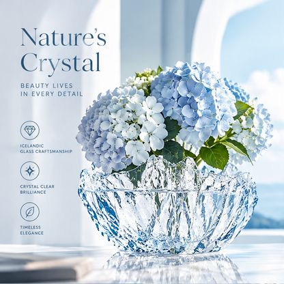 VELOQIAO® Ice Basin Crystal Vase