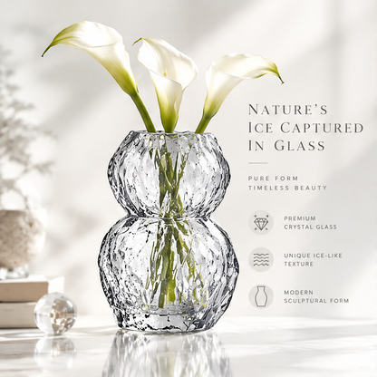 VELOQIAO® Ice Gourd Crystal Vase