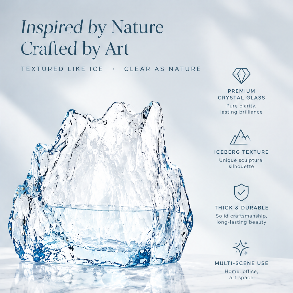 VELOQIAO® Glacier Peak Crystal Vase