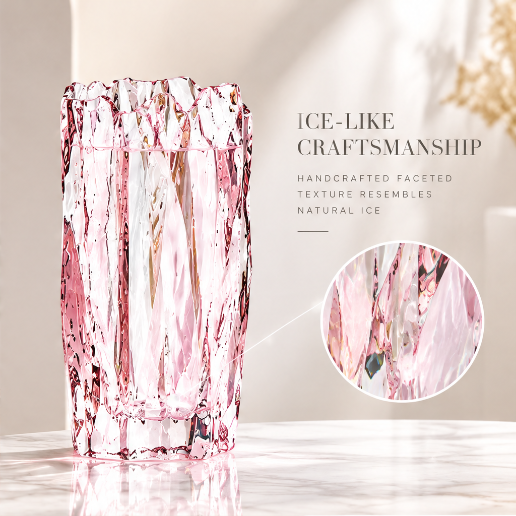 VELOQIAO® Rose Ice Crystal Vase