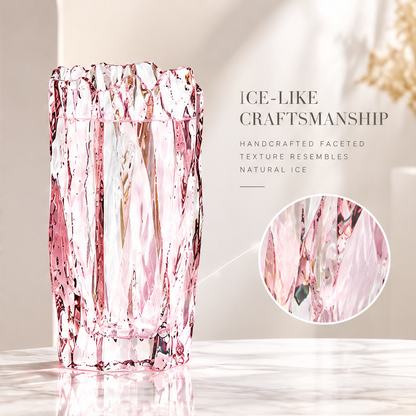VELOQIAO® Rose Ice Crystal Vase