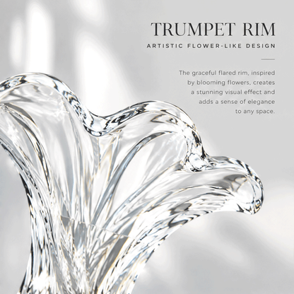 VELOQIAO® Crystal Trumpet Vase