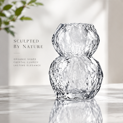 VELOQIAO® Ice Gourd Crystal Vase