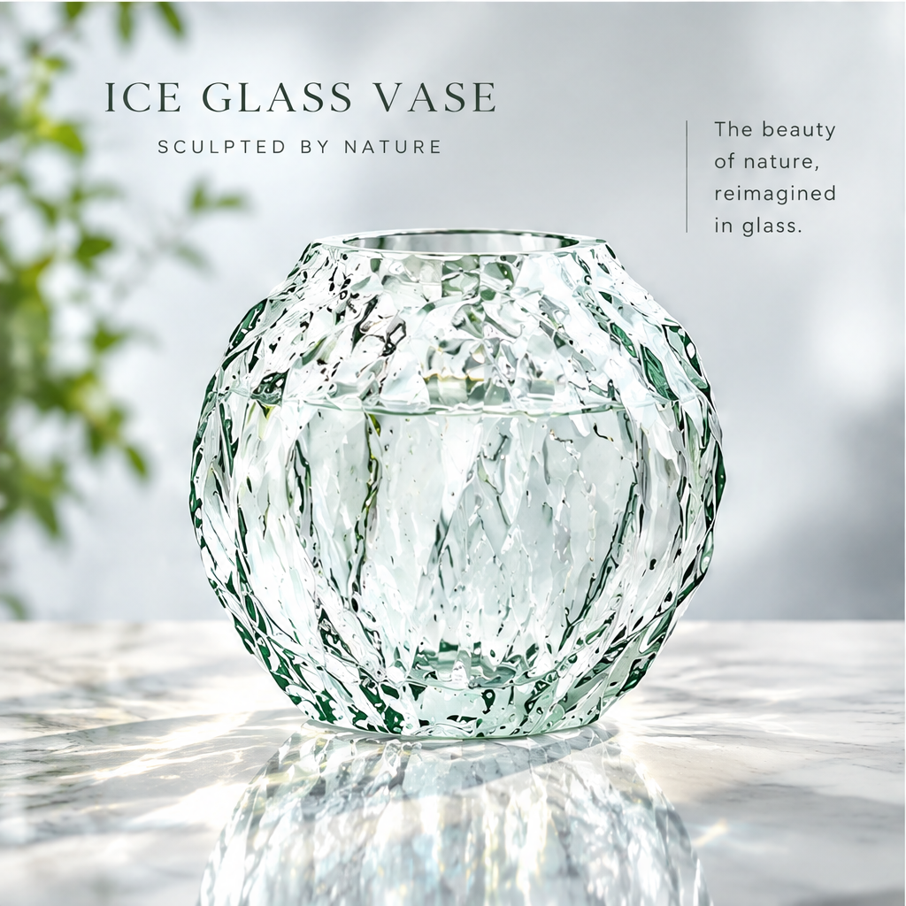 VELOQIAO® Ice Orb Crystal Vase