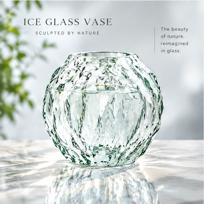 VELOQIAO® Ice Orb Crystal Vase