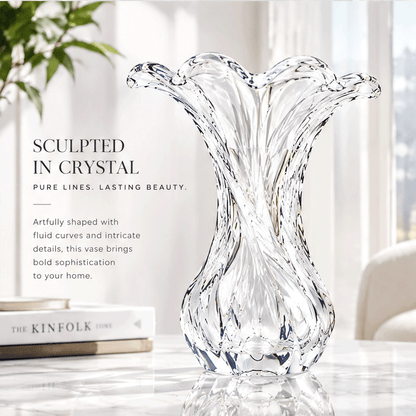 VELOQIAO® Crystal Trumpet Vase