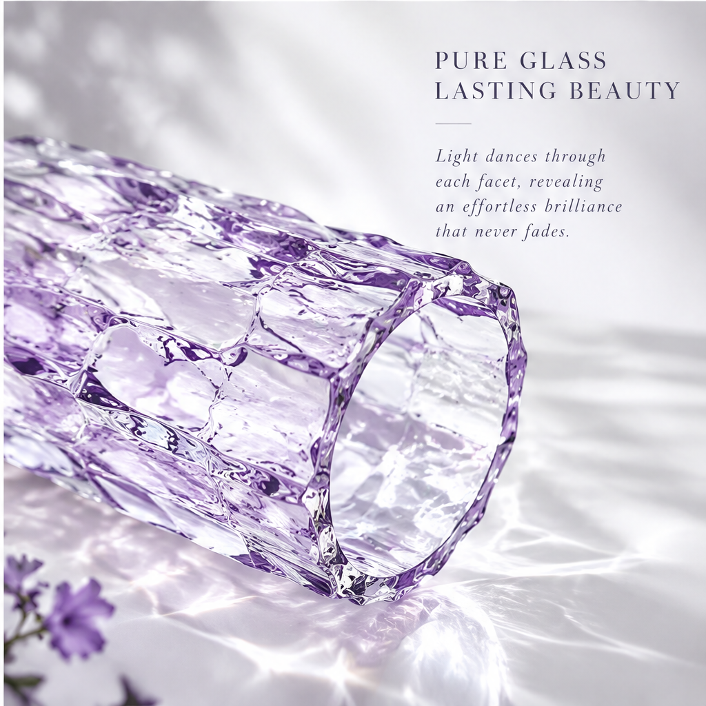 VELOQIAO® Lavender Ice Crystal Vase