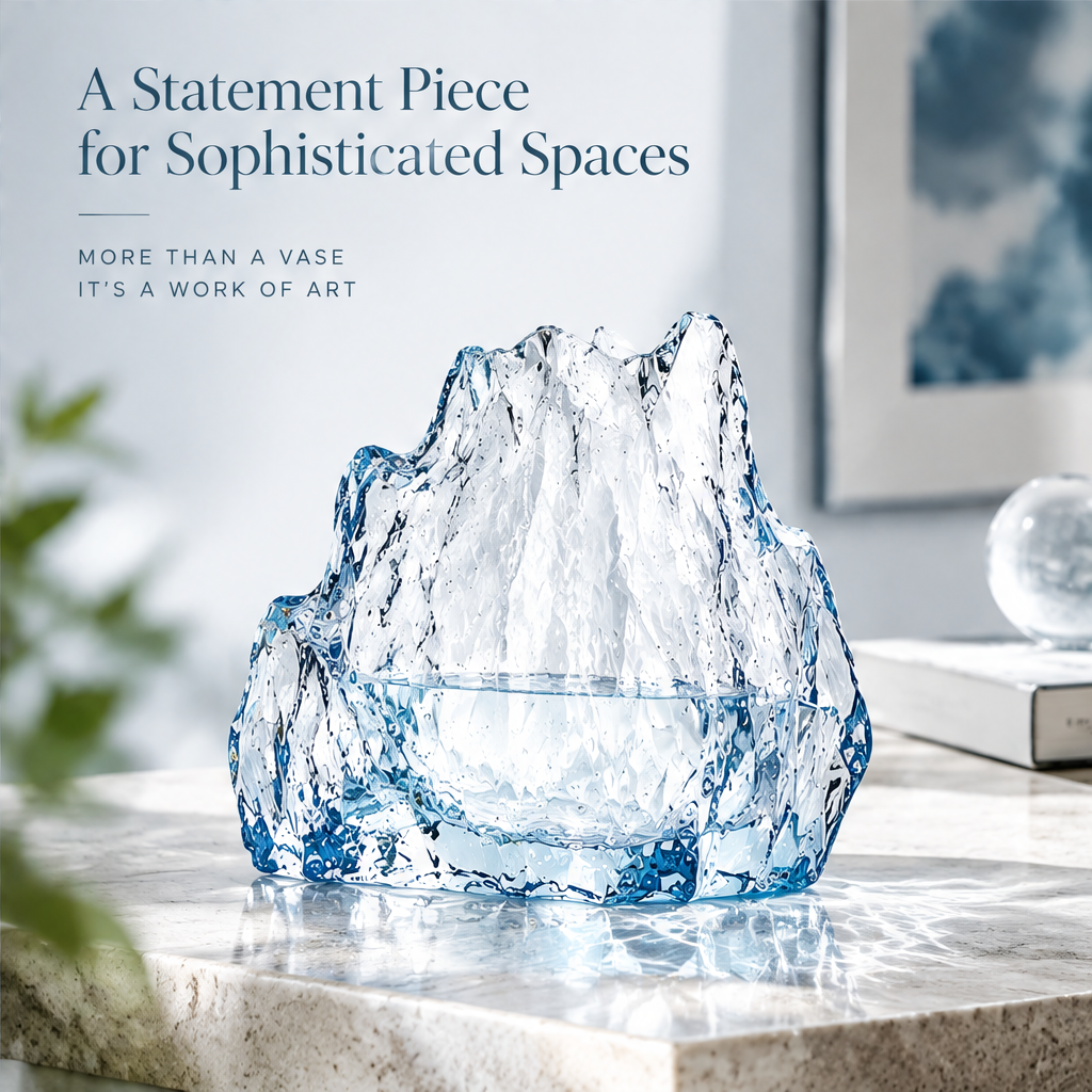 VELOQIAO® Glacier Peak Crystal Vase
