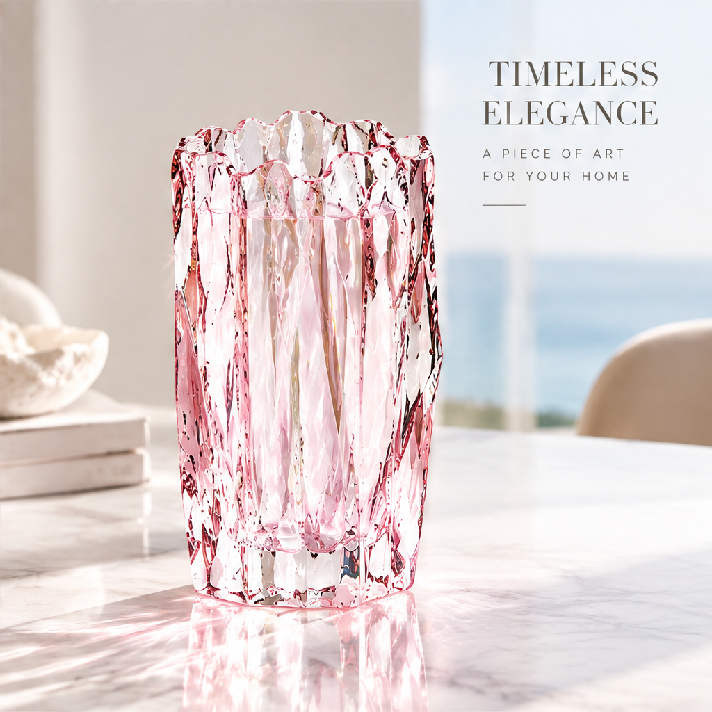 VELOQIAO® Rose Ice Crystal Vase