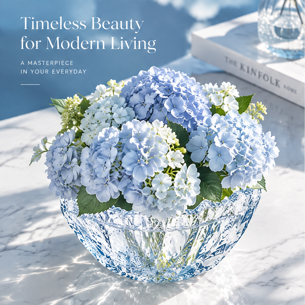VELOQIAO® Ice Basin Crystal Vase